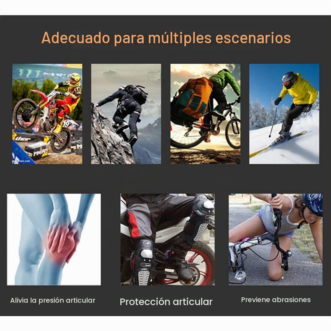 AKT Rodilleras de Moto Protección de Rodilla Pro Carreras de Carretera Curvas de Motocicleta Rodillera Dedicada para Montar en Moto al Aire Libre