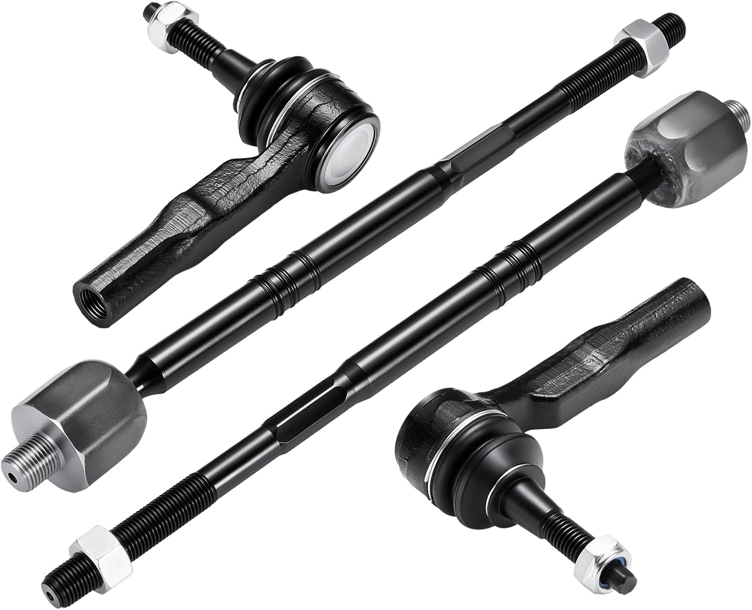 4-PC Tie Rod Ends Kits Compatible with Cadillac SRX 2010-2016,2xInner tie rod EV800928,2xOuter tie rod ES800640