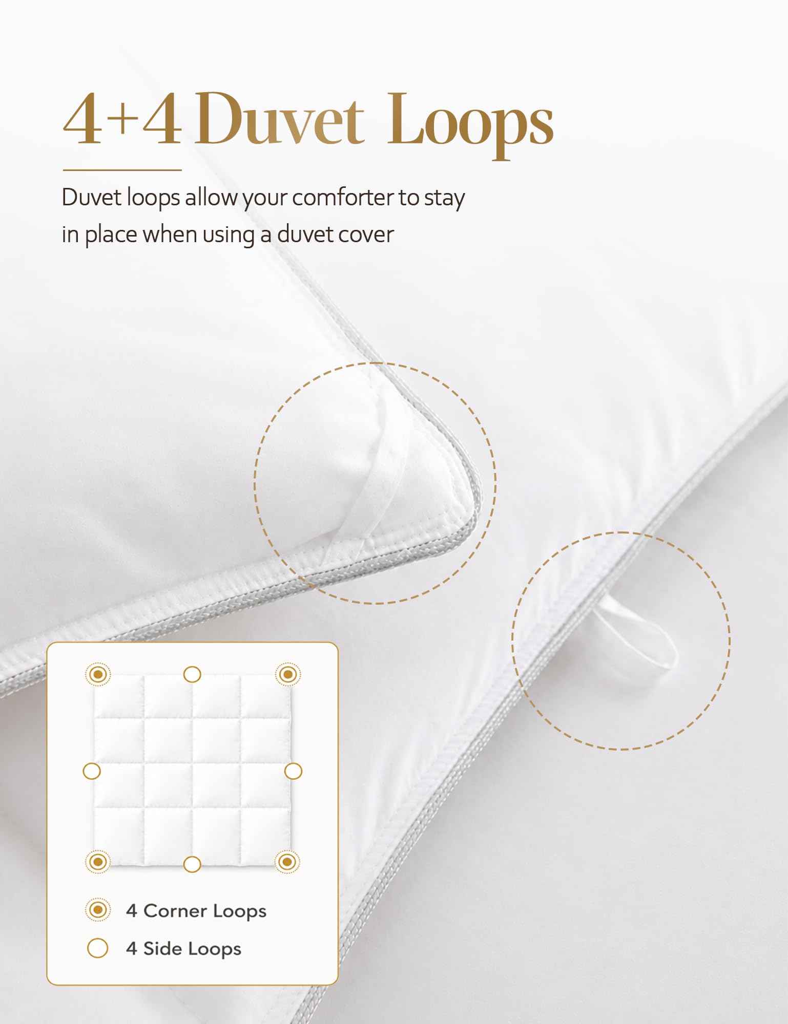 DWR Heavyweight Goose Feathers Down Comforter Duvet Twin, Ultra-Soft Cotton, 750 Fill-Power 42oz Thick Hotel Style Winter Warm Duvet Insert for Cold Weather/Sleeper (68x90, White)