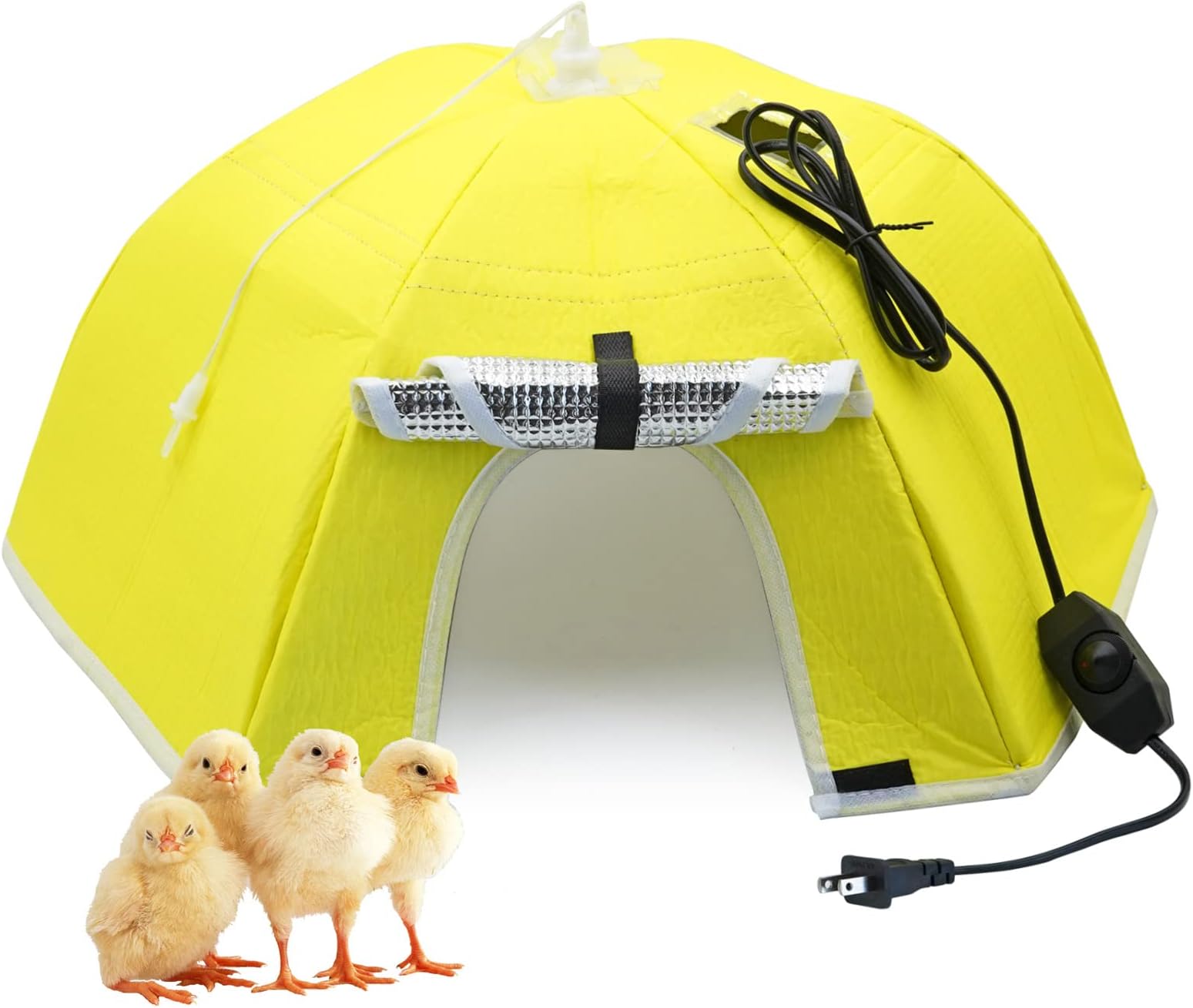 Large Chick Brooder Heating Plate Chick Brooder Box 21.6" Heat up to 50 Chicks, Chick Warmer Chicken Coop Heater Poultry Brooder for Chick Duckling Quail Goose Bird Hatchling