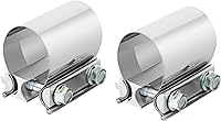 Vista 11 de 3.5 pulgadas 3.5 "Butt Joint Escape Band Clamp Sleeve Acero Inoxidable 2pcs