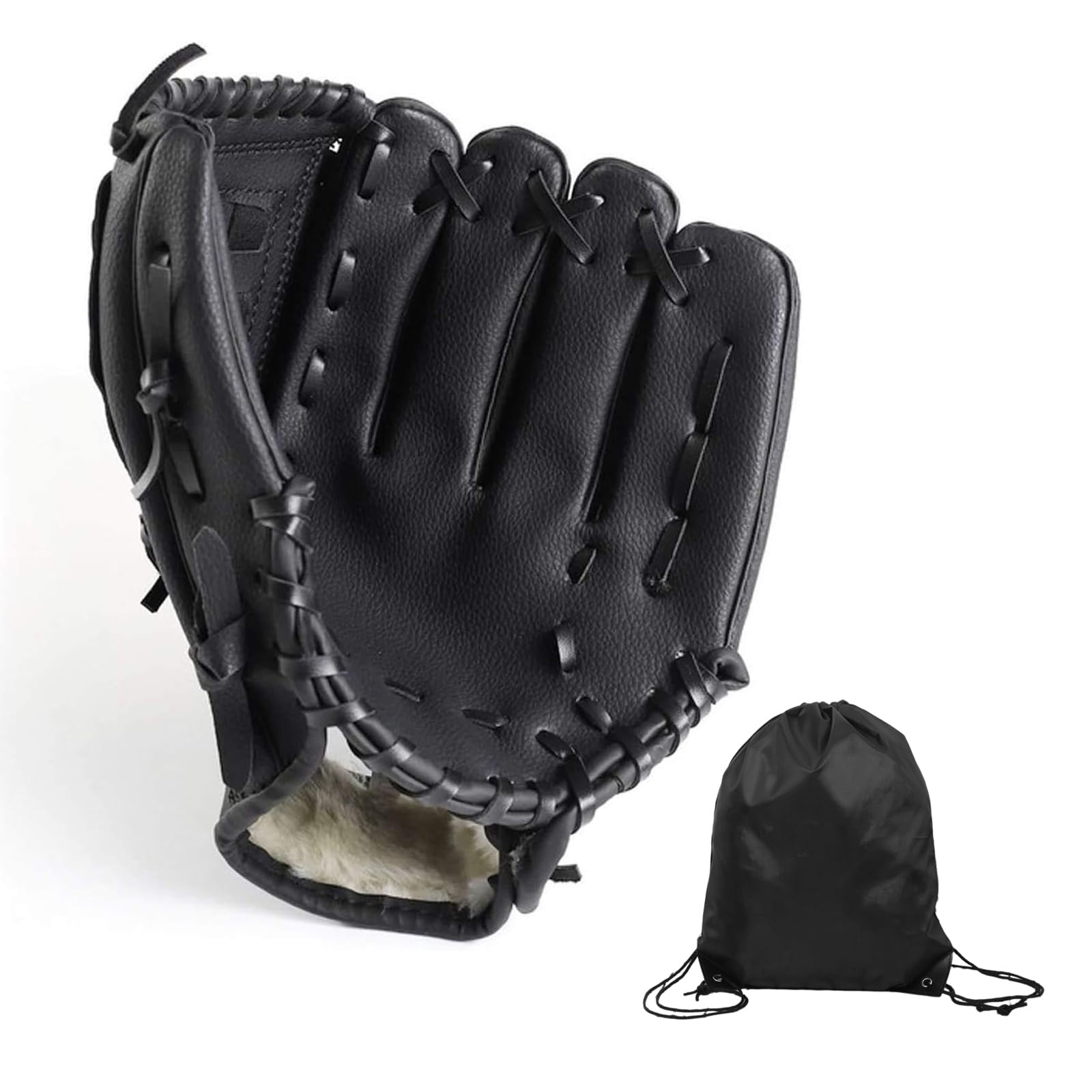 Gant de Baseball et Softball PU pour Lanceur de Champ Intérieur avec Sac de Rangement, Confortable et Réglable pour Enfants et Adultes, Gant Multifonctionnel pour Baseball et Softball