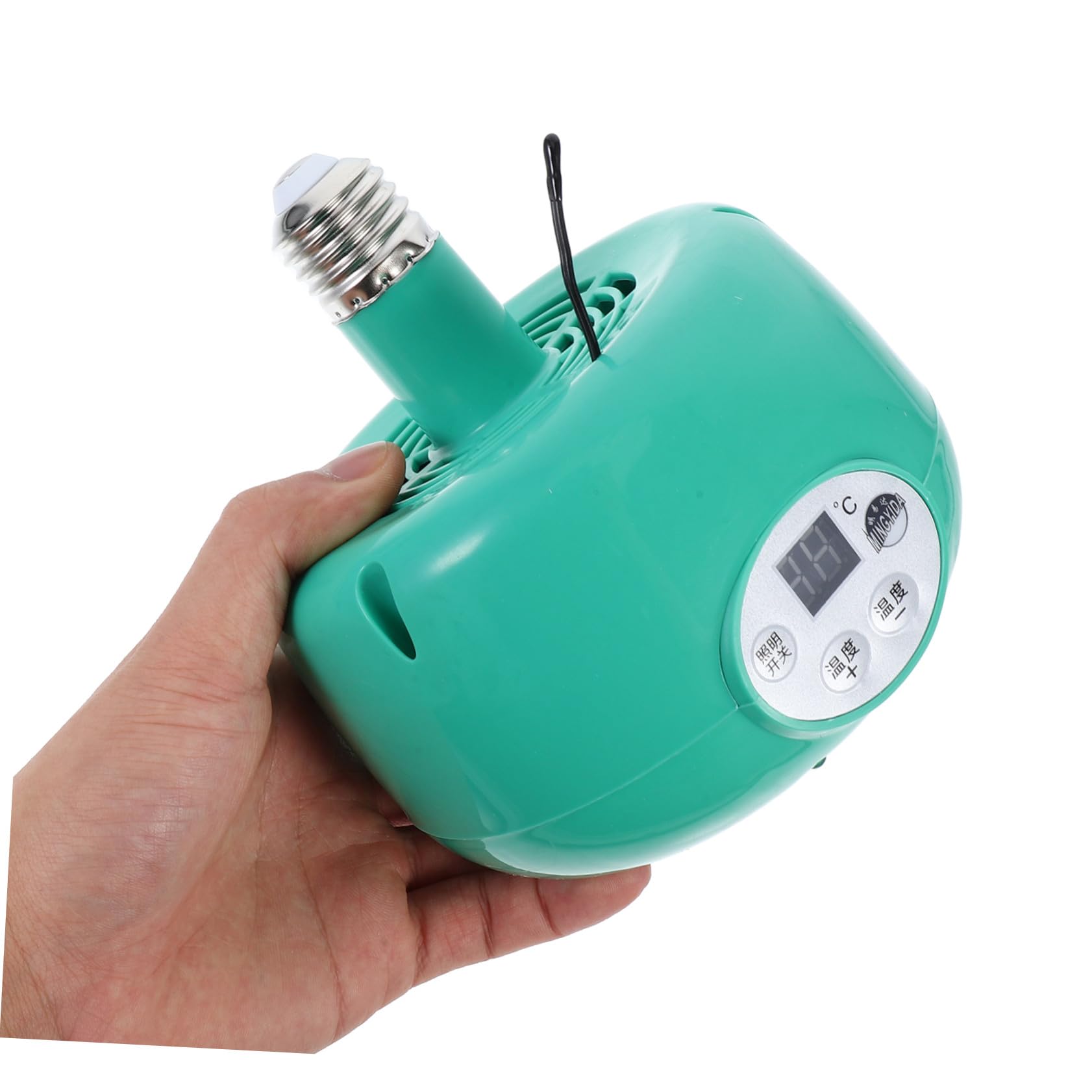 Bombilla de Calor para Pollitos Temperatura Inteligente, sin Luz, Plástico y Metal, para Hámsters y Reptiles, Lámpara de Calefacción Verde