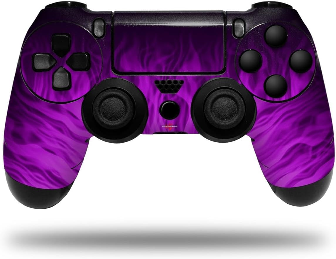 Skin Compatible with Sony PS4 Dualshock Controller Playstation 4 Original Slim and Pro Fire Purple (Controller NOT Included)