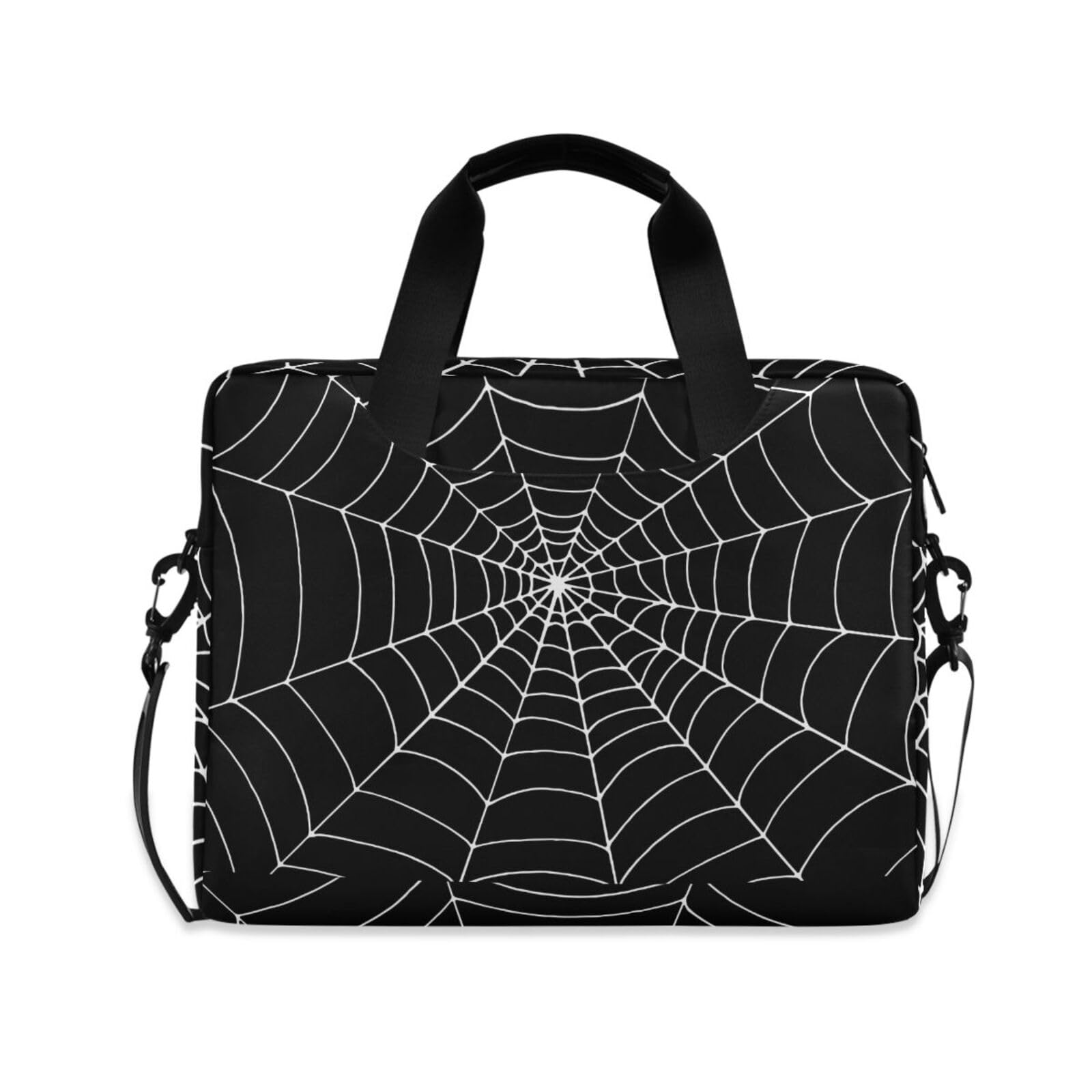 Goth Spider Web Laptop Case 15.6 inch Computer Bag Waterproof Laptop Briefcase Laptop Bag for Women & Men