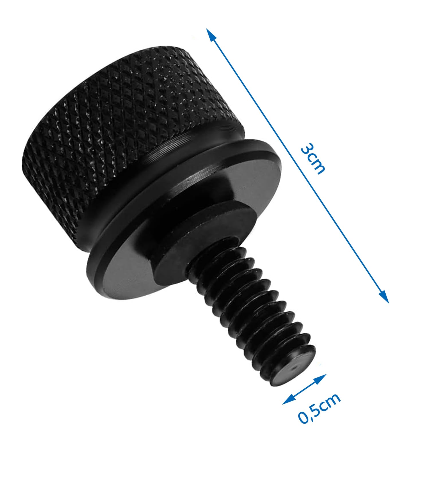 Accessori per moto for Harley Davidson - 2 set di viti per sedile in alluminio, con clip a C e vite zigrinata per un fissaggio sicuro del sedile della moto (nero)