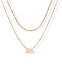 14K Gold Plated Angel Number Pendant Layering Necklace for Women | 999 Lucky Numerology Singapore Chain Necklace