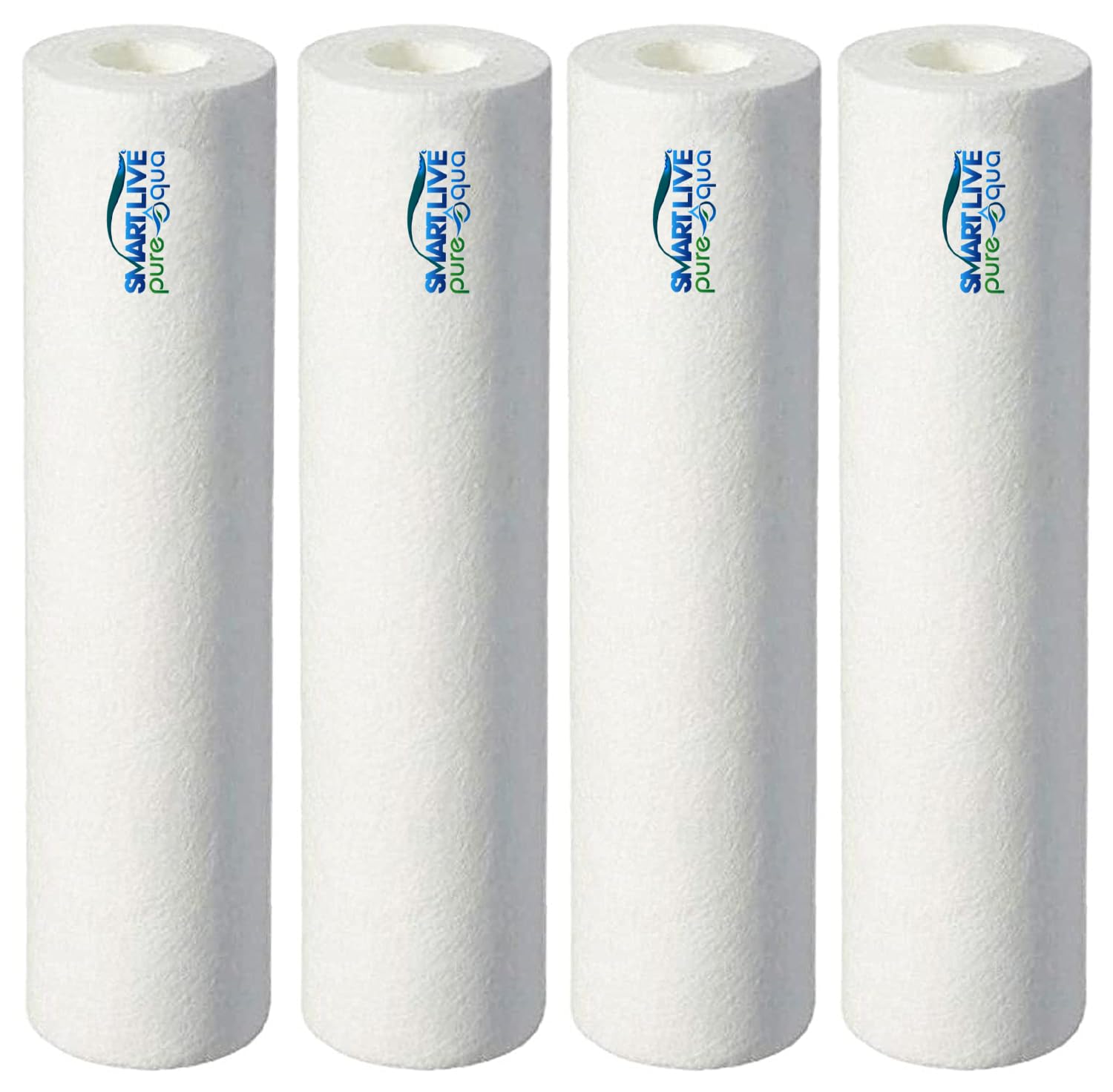 Smart Live 10 Inch High Density Spun Pre-Filter (5 Micron) Cartridge Compatible for 10 Inch Pre-Filter Housing of All Type Water Purifier | Pack of 4 | Spun Pre Filter Catridge