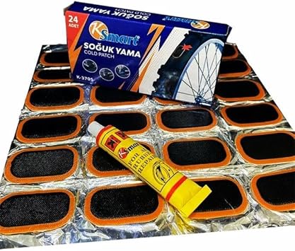 24+1 Süper Yama Seti Otomobil Motorsiklet Bisiklet Atv iç Tekerlek Şamyel Yaması (iç Lastik Yaması)
