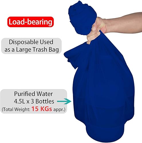 Miniatura 3 de Manteles de plástico azul real, paquete de 2 manteles desechables de 84 pulgadas, manteles circulares de vinilo PEVA para fiestas, cumpleaños,