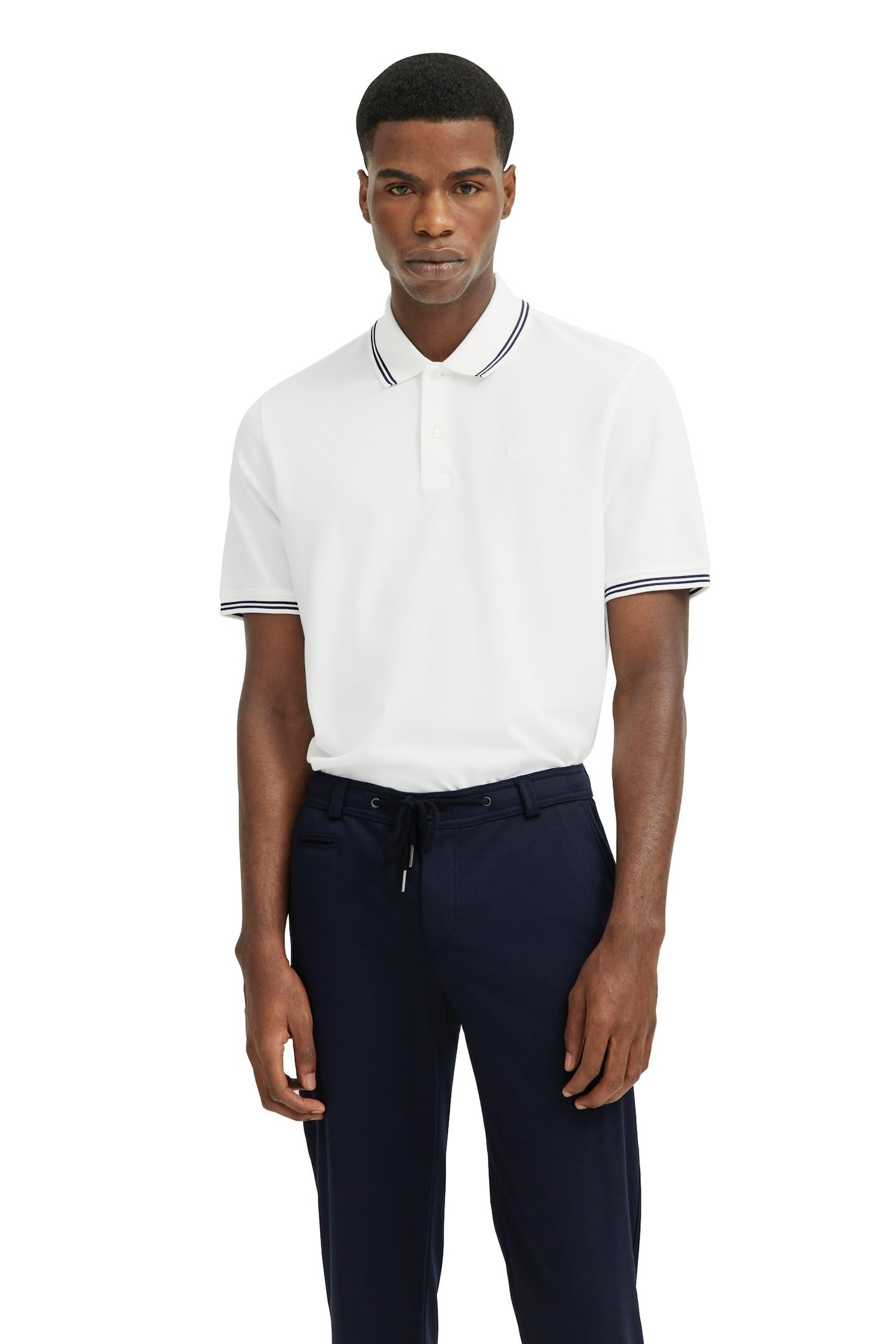 bugatti Men's Polo Short Sleeve Modern Elegant Cotton Classic Comfortable Summer Casual, 10-White, XL