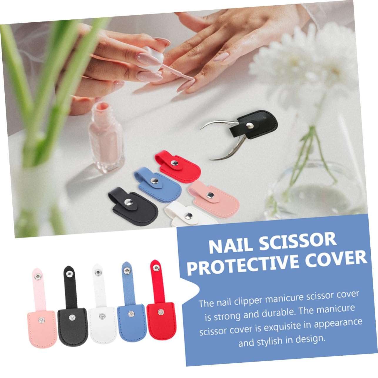 CALLARON 20pezzi Custodia Protettiva Per Unghie Pu Sacchetti Per Tronchesi e Cuticole Per Manicure e Pedicure Design e