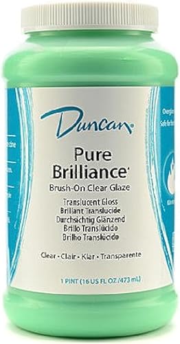 Duncan Pure Brilliance Clear Glaze - Esmalte con brocha, tarro de 16 onzas
