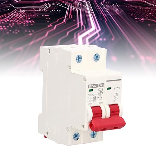 Miniatura 4 de Disyuntor en miniatura, 1000V 32A 2P montado en carril DIN disyuntor de aire en miniatura para el hogar para paneles solares Sistema de rejilla