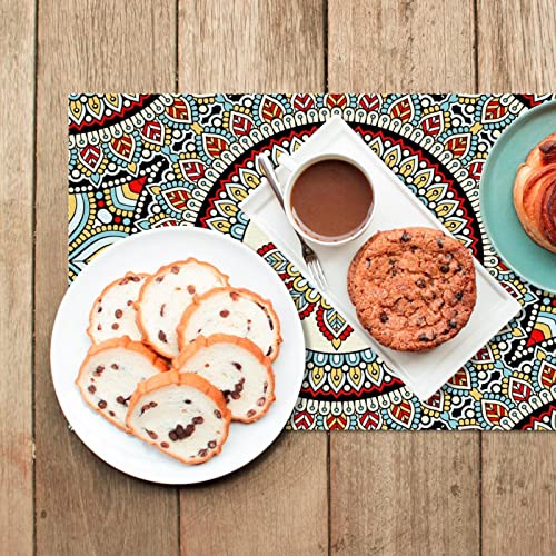 Sets de table mandala de 6 pièces pour stopper les rayures et la chaleur sur table - 7