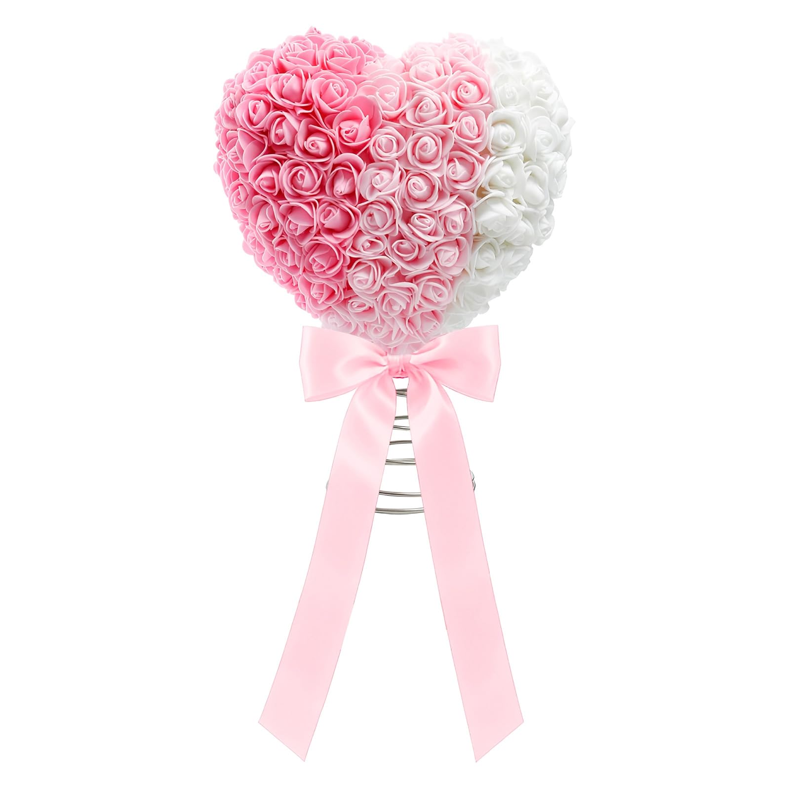 Rose Heart Bowknot Decoration for Holiday Tree Top Valentine ' s and Special Event Wedding Party Decoration