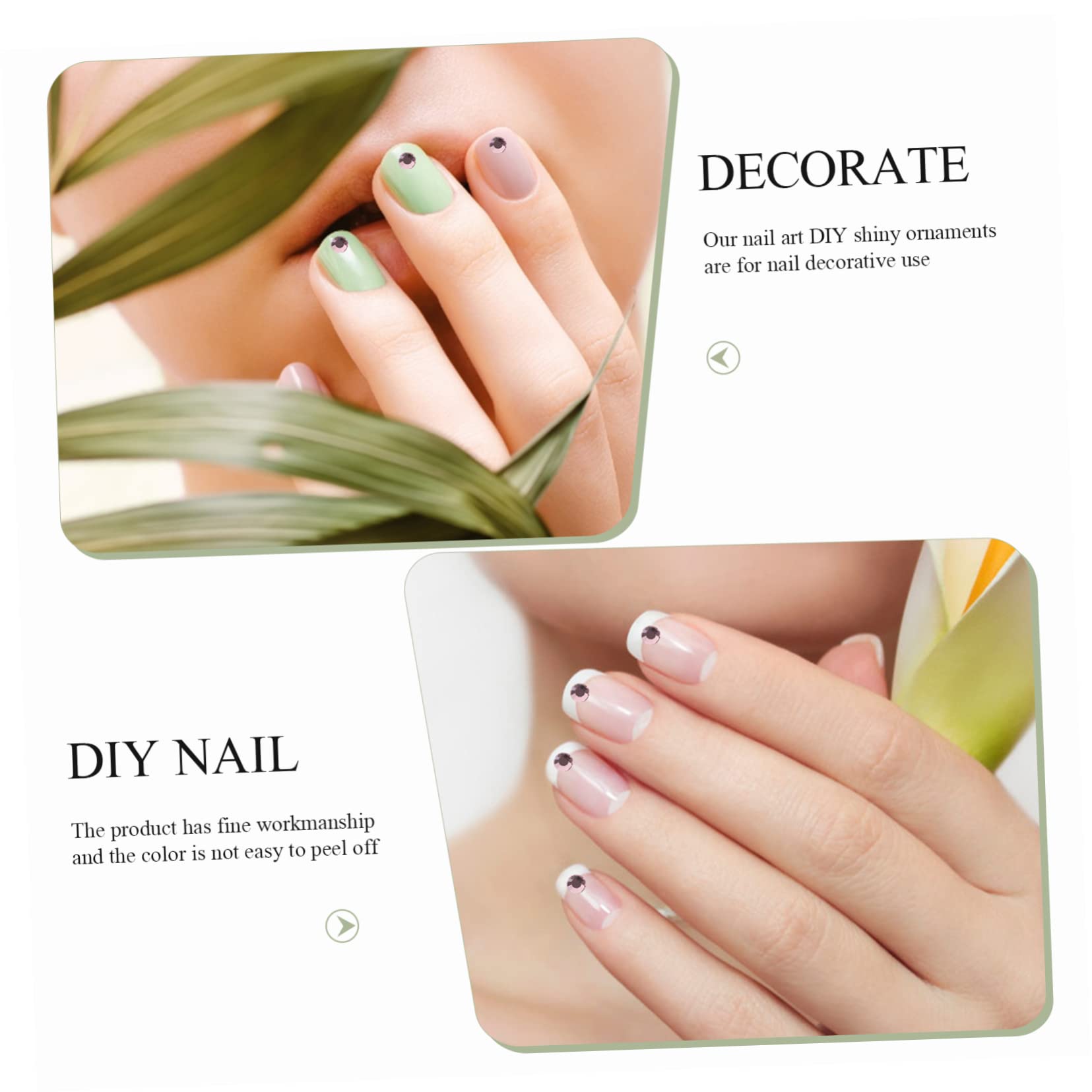 FOMIYES 4 Pezzi 1 Set Di Decorazioni Per Nail Art Con Strass A Fondo Piatto Gioielli Per Unghie Kit Per Realizzare Perline Per Unghie