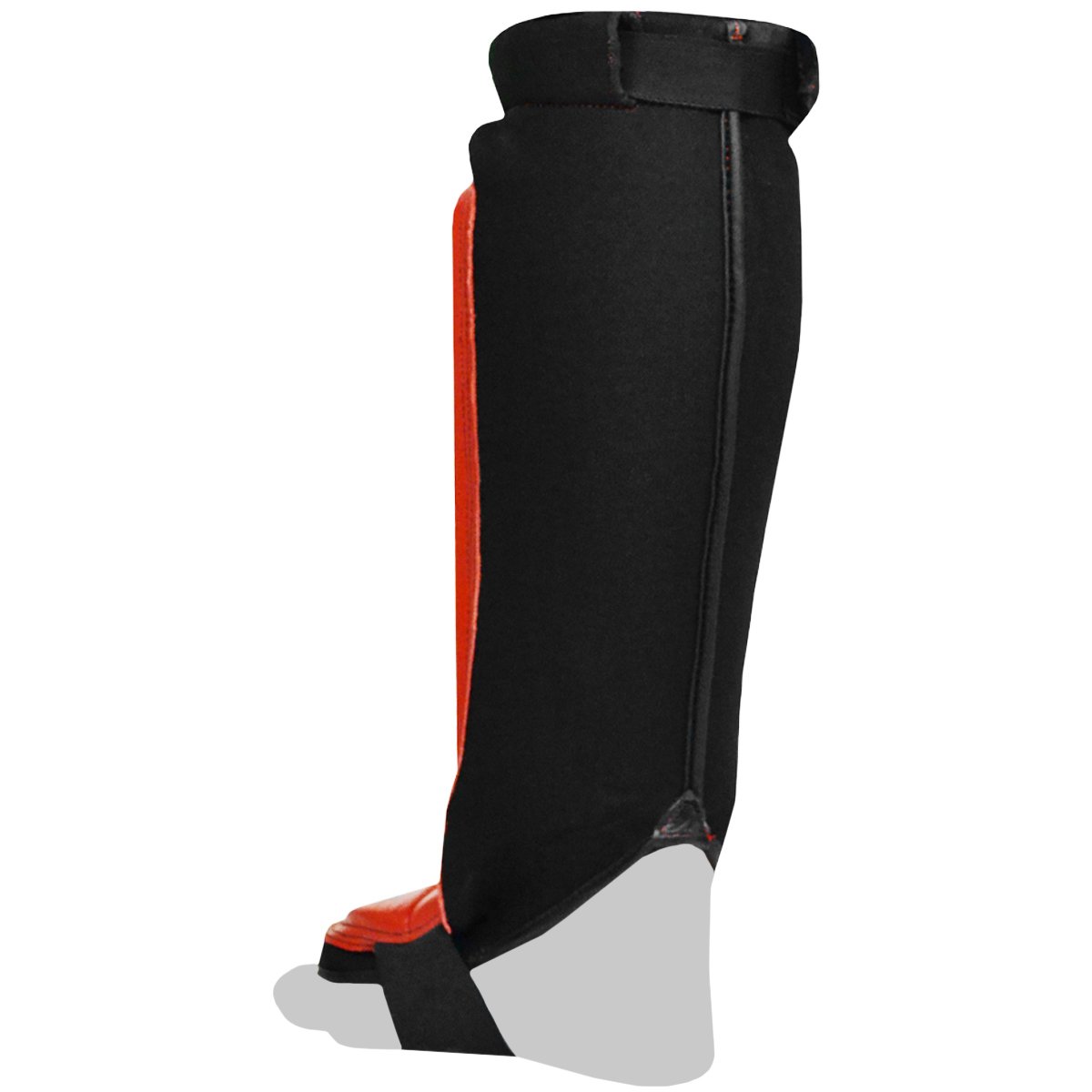 Forza Sports Leather Instep Shin Guards - Large - Red/Black