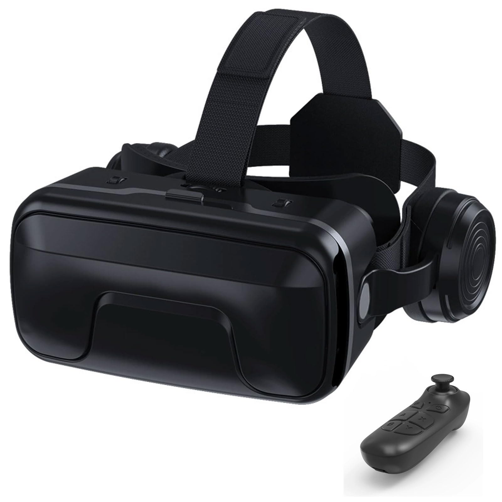 Occhiali 3D VR, Realtà Virtuale 3D, VR Visore Cuffie con Lenti HD Anti Luce Blu, per Smartphone 4,7–7,2 Pollici, Per Giochi, Film Ed Esperienze Interattive, Regali Per Bambini E Famiglie(B)