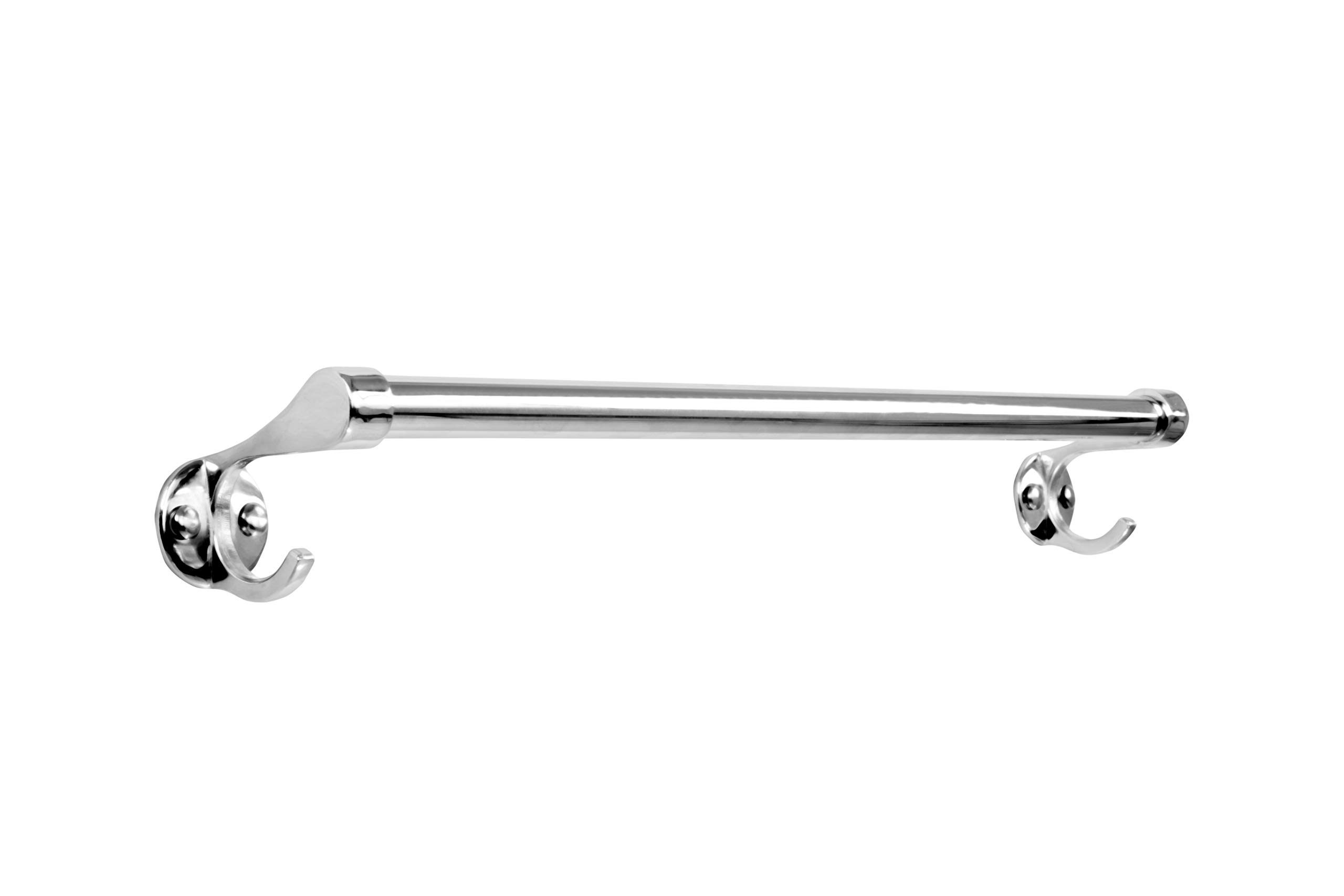 GARBNOIRE Stainless Steel Hook Towel Rod 24 inch Towel Holder Rod for Bathroom | Kitchen | Living Room