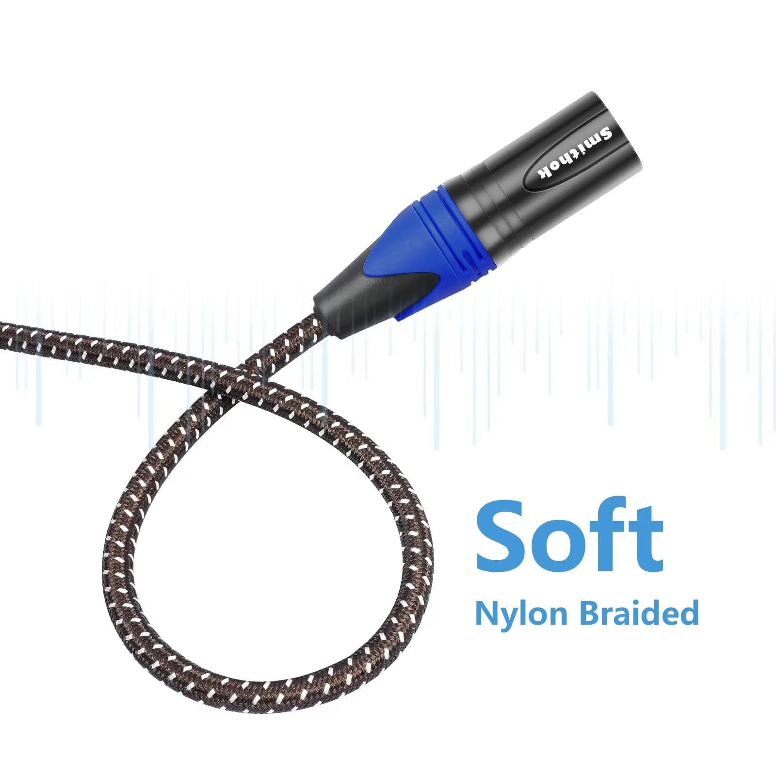 2Pack 1/4" to XLR Cable,Heavy Duty Nylon Braided,Gold Plated Plug,Balanced 1/4" TRS (Quarter Inch 6.35mm) to 3pin XLR Male Patch Cable, Microphone Cable-3.3ft