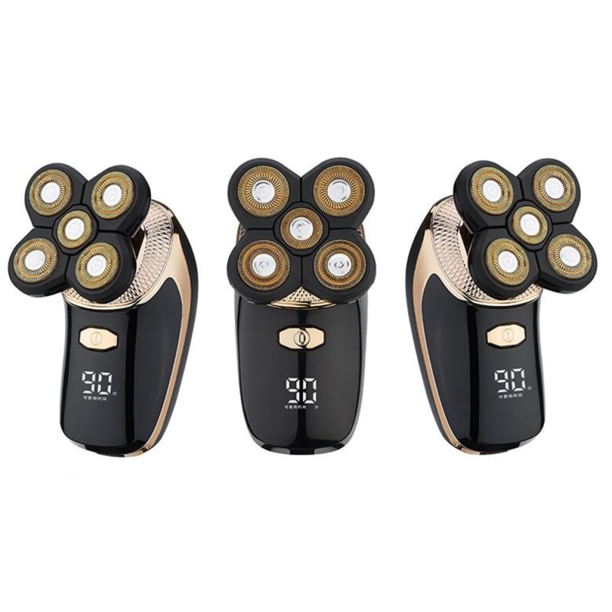 Rasoio Elettrico Barba Uomo 5 Funzioni con Display USB Ricaricabile in Acciaio Titanio Multifunzione per Rifinitura e Contorni