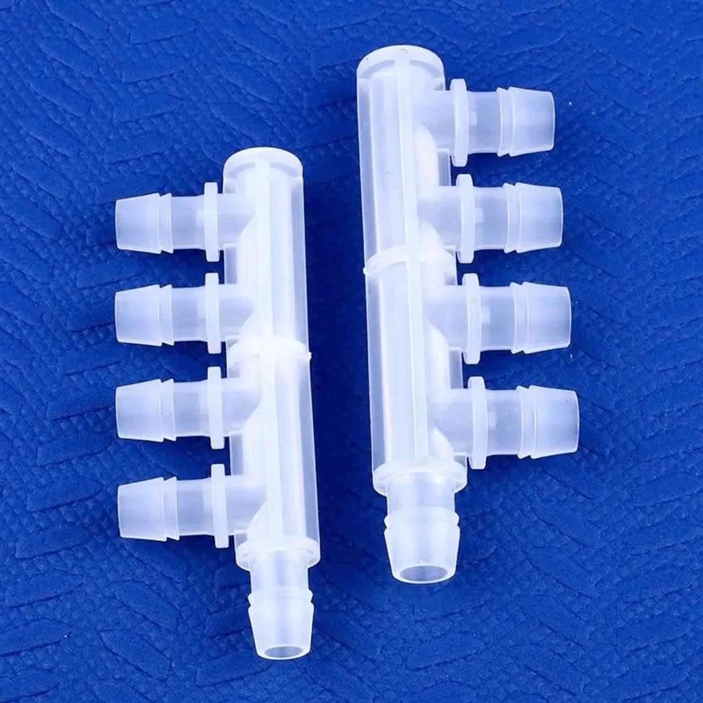 5-Wege-Anschluss, Gleicher Durchmesser, for Aquarium, Tank, Luftpumpe, Schlauchverbindung, for Gartenbewässerung, Wasserrohr, Pagodenverbindungen, 50 Stück(3.9mm)