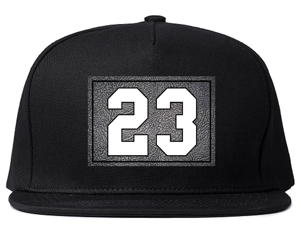 23 Cement Elephant Print Snapback Hat Cap