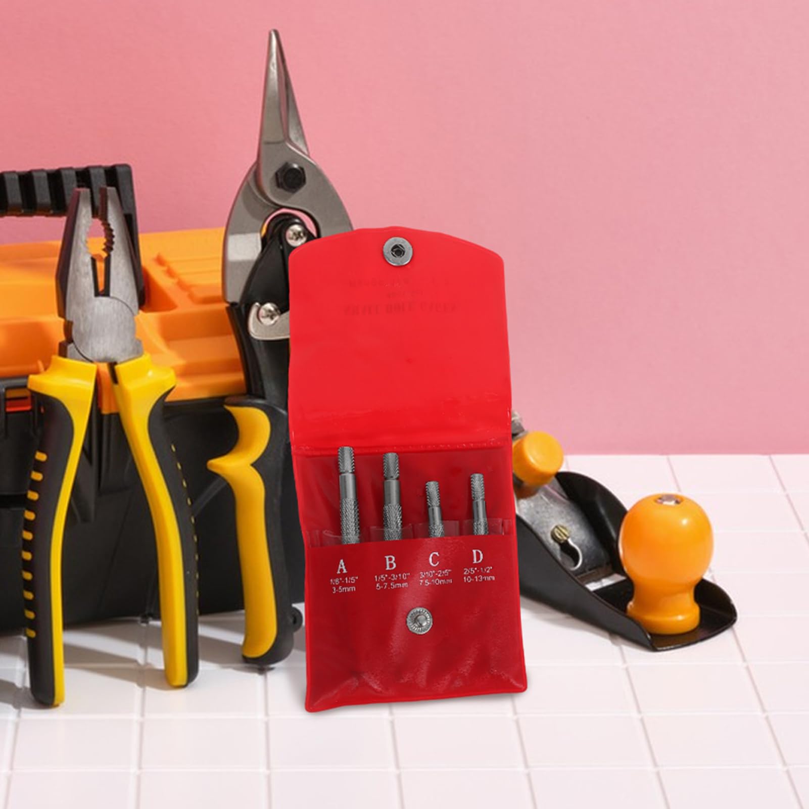 Gatuida Set di 4 Pezzi Calibro per Alesaggio Interno Regolabile in Metallo Argento Testa Piatta per Misure di Precisione Strumenti Manuali per Officina Meccanica