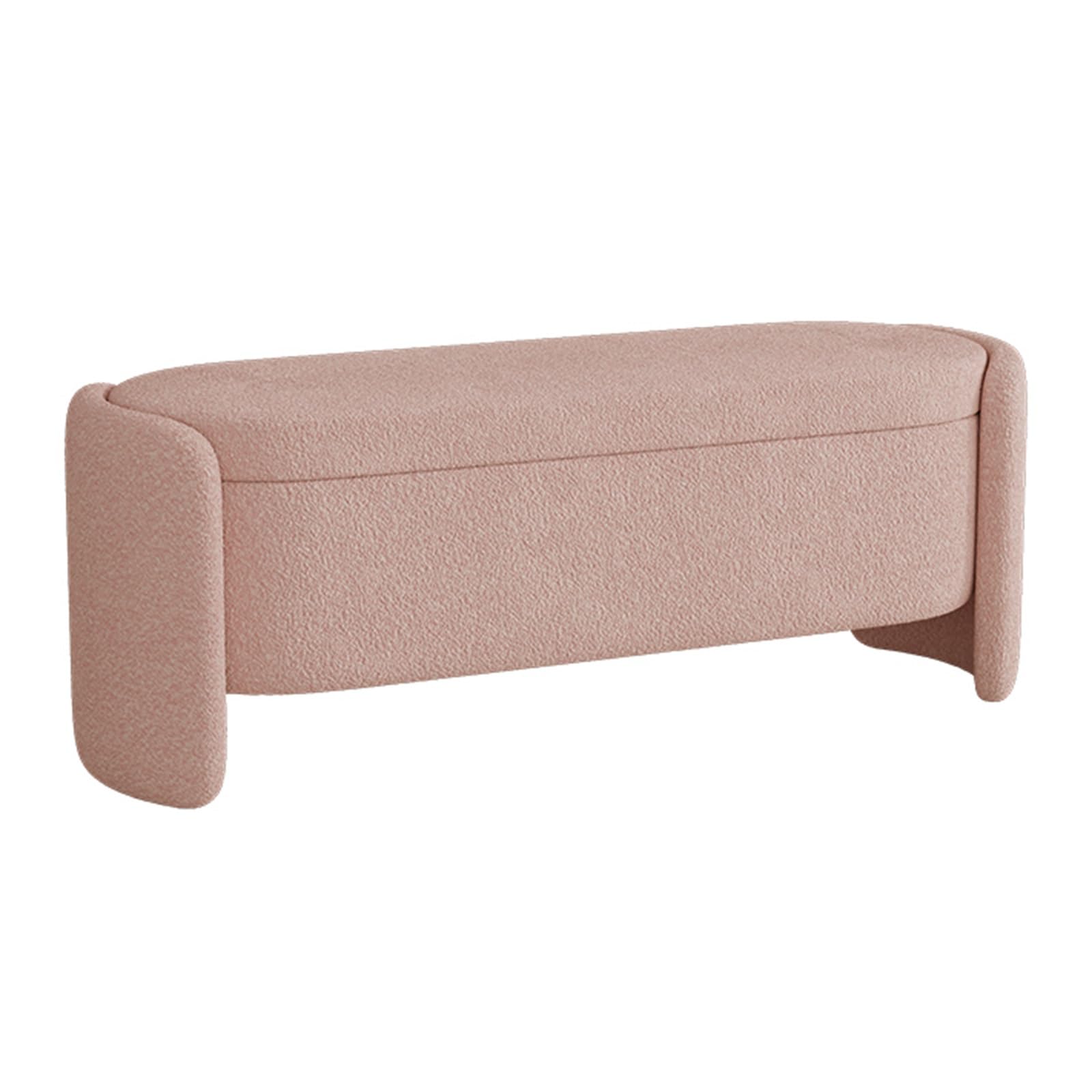 SXZenSpace Storage Ottoman Bench,Entryway Upholstered Sofa Cabinet Bench, Chest Footrest Shoe-changing Stool for Bedroom, Entryway and Living Room, Closet(Pink,120 * 40 42cm)