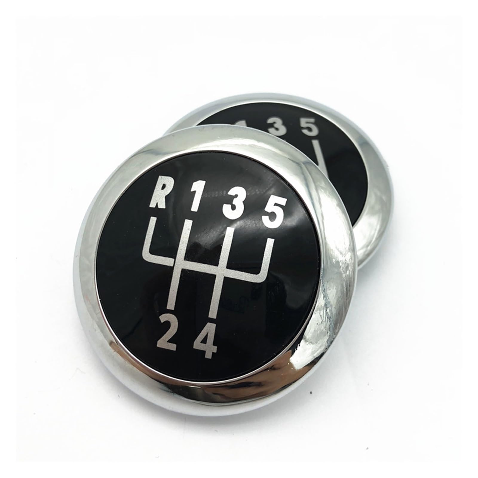Htvtkrfgrl 5 Speed For Vw For Passat B6 2005-2011 Sporty Shift Knob Black/Silver