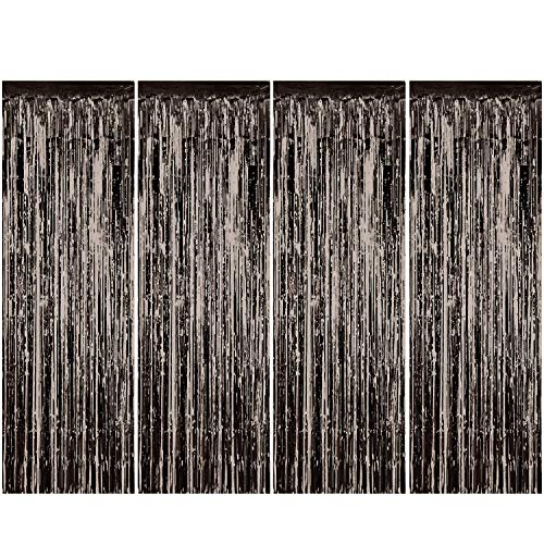 YWILL Cortinas de Malla Metálica/Cortina de lámina/Franjas Decoración Fondopara Fiesta de Cumpleaños/Bodas,Decoraciones Bricolaje Ventana/Puerta Apoyos Foto/Fotomatón para Festival Navidad (1x2.5m)