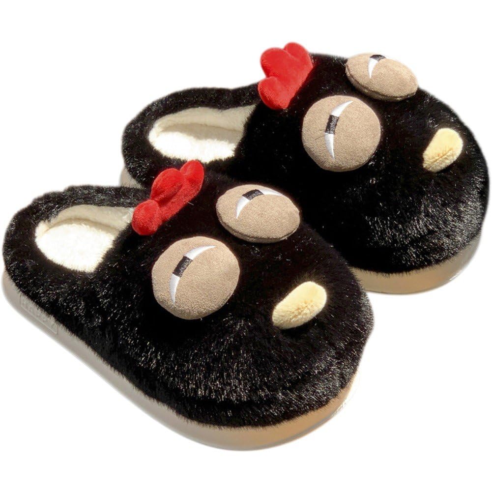 Chaussons de poulet mignons en peluche, idée cadeau femme