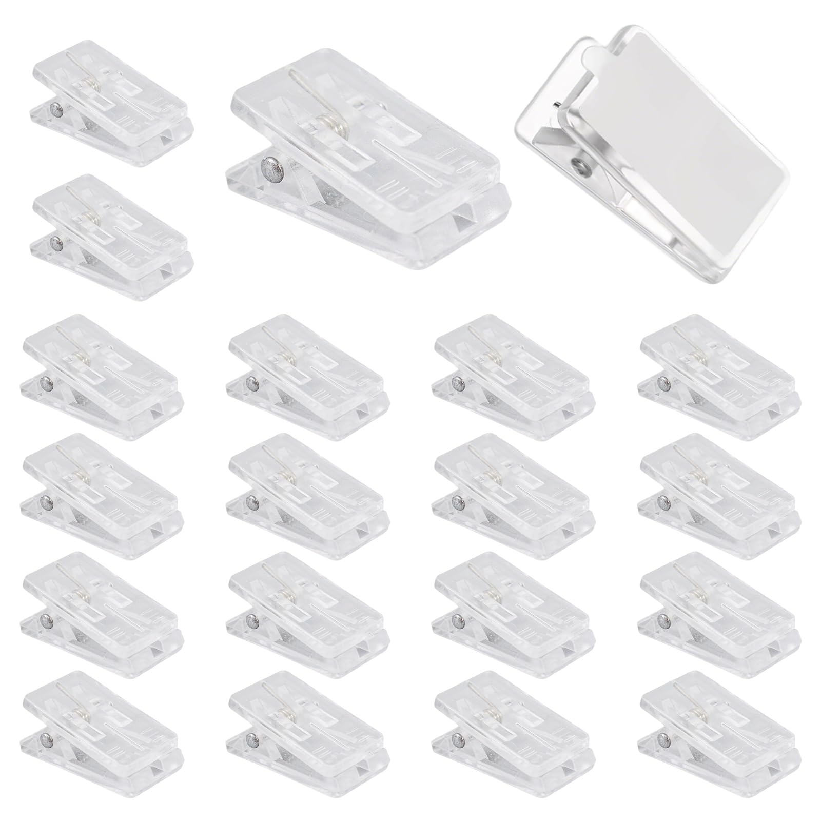 20PCS Adhesive Tapestry Clips Self Adhesive Stick on Wall Memo Clips Pegs for Tapestry Plastic Sticky Spring Clip Double-Sided Spring Clip for Home Office Poster Photo Flag