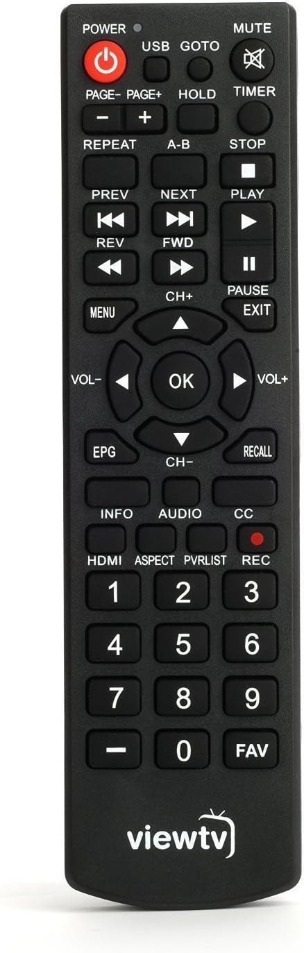 Viewtv AT-163 ATSC Digital TV Converter Box Bundle with ViewTV 50 Mile Flat HD Digital Indoor TV Antenna and HDMI Cable w/Recording PVR Function/HDMI Out/Coaxial Out/Composite Out/USB Input