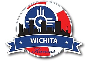 Wichita Flag and Skyline Decal