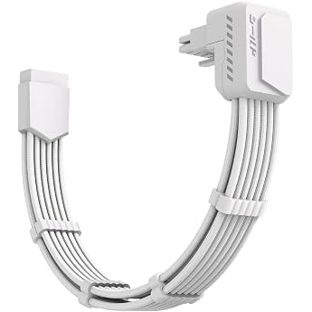 EZDIY-FAB Shielded 12VHPWR PCIE 5.1 90 Degree Angle GPU Extension Cable with 90 Degree 12V-2x6 Angle Adapter, 16 Pin 12+4 PCIe 5.1 PSU Cable Extension, RTX 40 Series Compatible, Reverse Type with