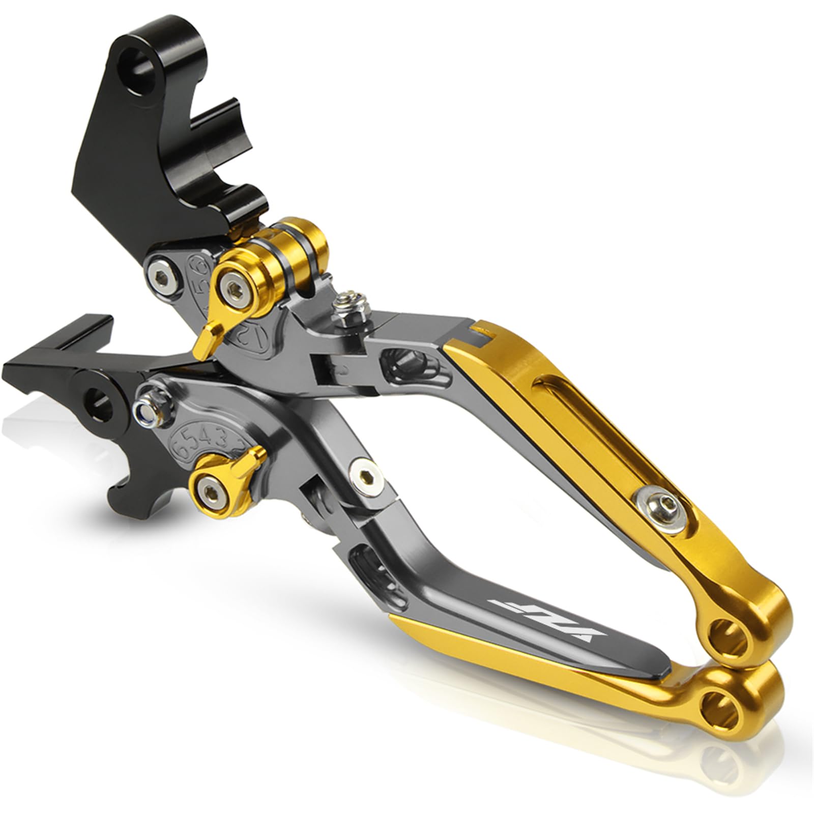 YZF Leve Di Frizione Del Freno Del Motociclo Regolabili Per YZF R1 R1S R1M 2015-2020 R6 2017-2020 YZF-R1 YZF-R1S YZF-R1M 2015-2020 YZF-R6 2017-2020(Oro+Colore titanio)