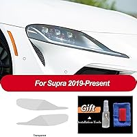 Vista 2 de LAVIYE Película protectora para faros delanteros de automóvil, restauración de faros delanteros, adhesivo de TPU negro transparente, para Toyota