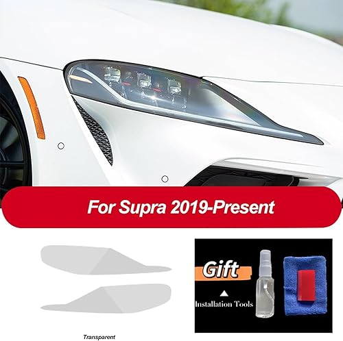 Miniatura 2 de LAVIYE Película protectora para faros delanteros de automóvil, restauración de faros delanteros, adhesivo de TPU negro transparente, para Toyota