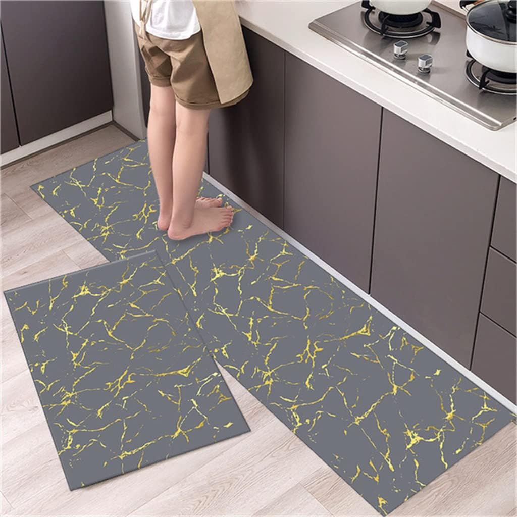 Kitchen Soft Rug Washable Entrance Door Mat Bedroom Printed Floor Living Room Rug Bathroom Home Decor(D,50cmx160cm)