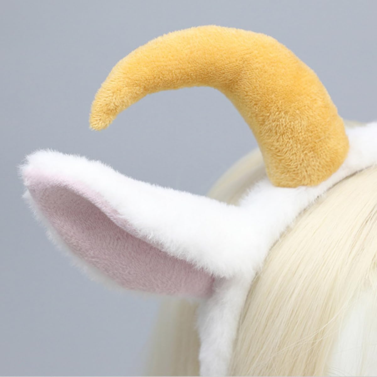 Goat Horns Headband Sheep Ears Horns Headwear Cosplay Costume Accessory for Masquerade Birthday Halloween