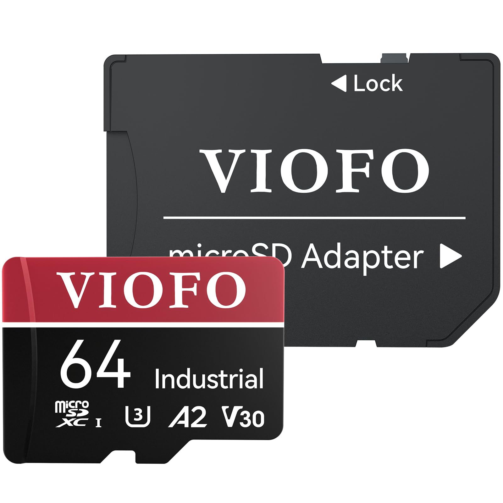 VIOFO MLC V30 U3 - Scheda di memoria SD da 64 GB ad alta velocità con adattatore, compatibile con telecamera WiFi 1080P 2K 4K