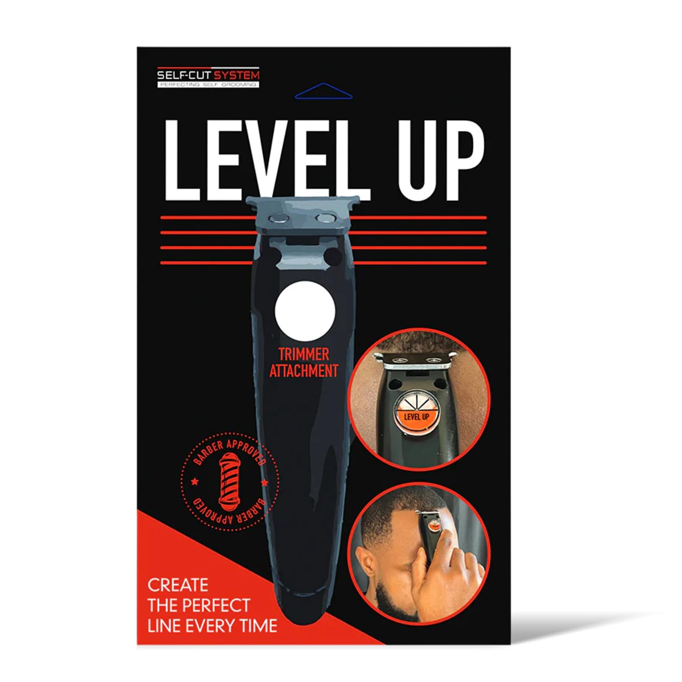 Self-Cut System Level Up Hair & Beard Trimmer Attachment for Men – Self Cut Accessories for Precise Hairline & Sharp Style – Reduces Clipper Burns,