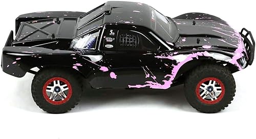 Miniatura 2 de SummitLink Reemplazo de cuerpo personalizado compatible con color rosa fangoso sobre negro para automóvil o camión RC escala 1/10 (camión no