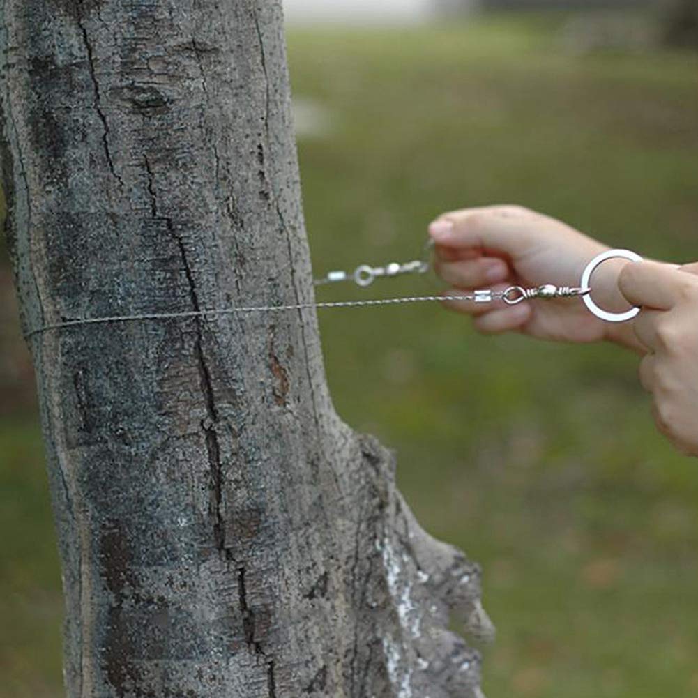 29.5inch Wire Saw,304 Stainl Steel Rope Saw, Cows Use Hornl Wire Saws,Portable Angle Saw for Outdoor,Gardening Wood Cutting Tool Survival Gear for Camping Hiking Hunting
