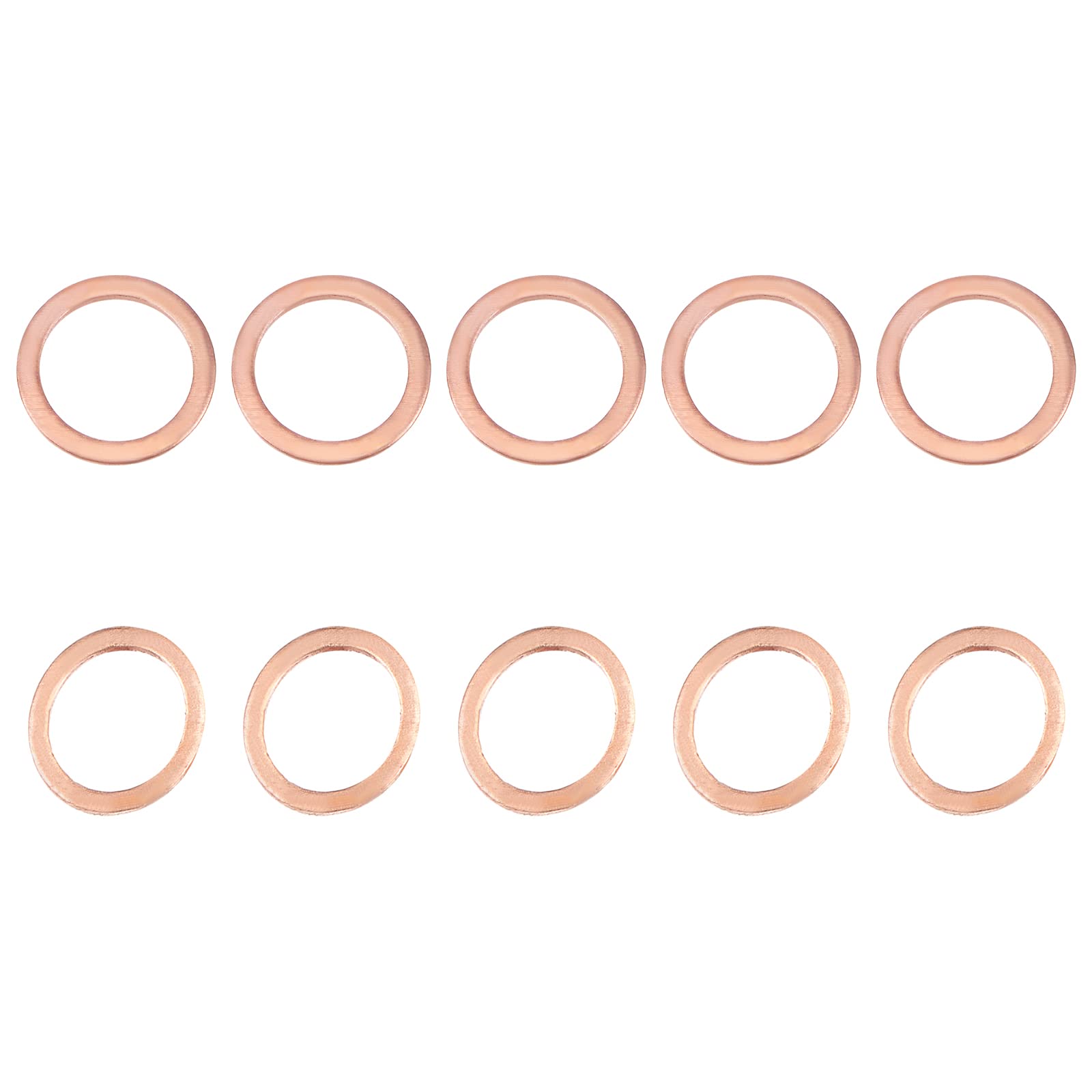 DTGN 12.3mmx16mmx1.5mm(IDxODxT) Flat Copper Sealing Washers, 20Pack, Good for Industrial Machinery M12 Screws