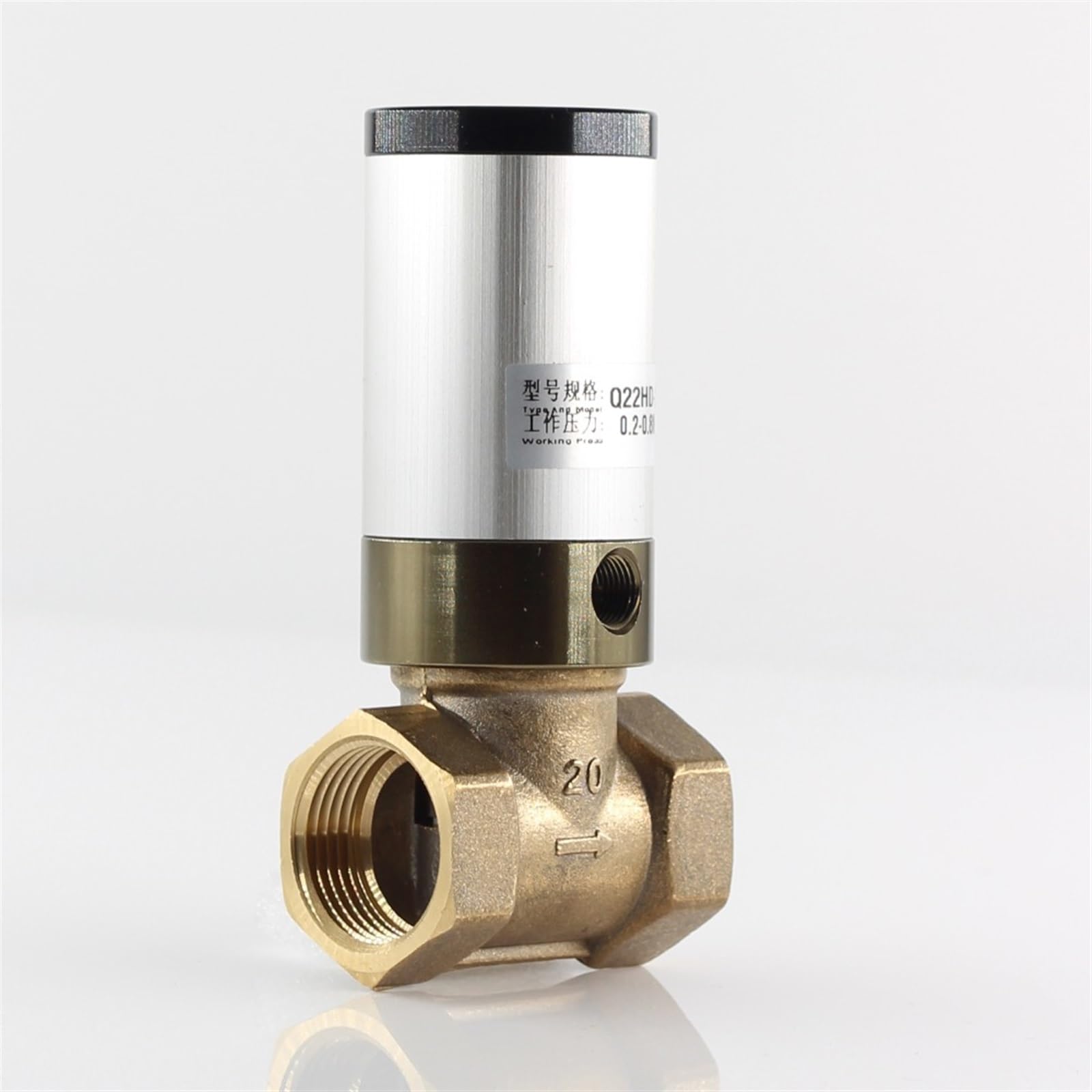 Vanne pneumatique laiton Q22HD-25 pour stopper les fuites de fluides