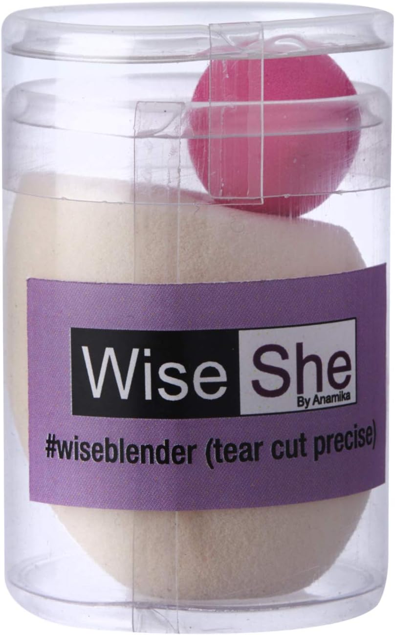 WISESHE Precise Blending Beauty Foundation Sponge Makeup Applicator with Mini Blender