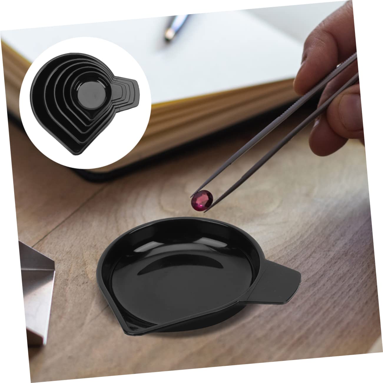 SHINEOFI 20 Stk Diamant Waagschale Mini-Pfanne Pfannenschale für Lebensmittelwaagen Labor wiegen Wiegeschale für Schmuck Pulverwaage elektronische Waage digitale Waage Tablett Düse pp